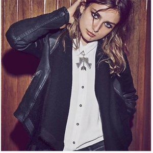 *EUC* Free People Drape Front  Denim Jean Jacket